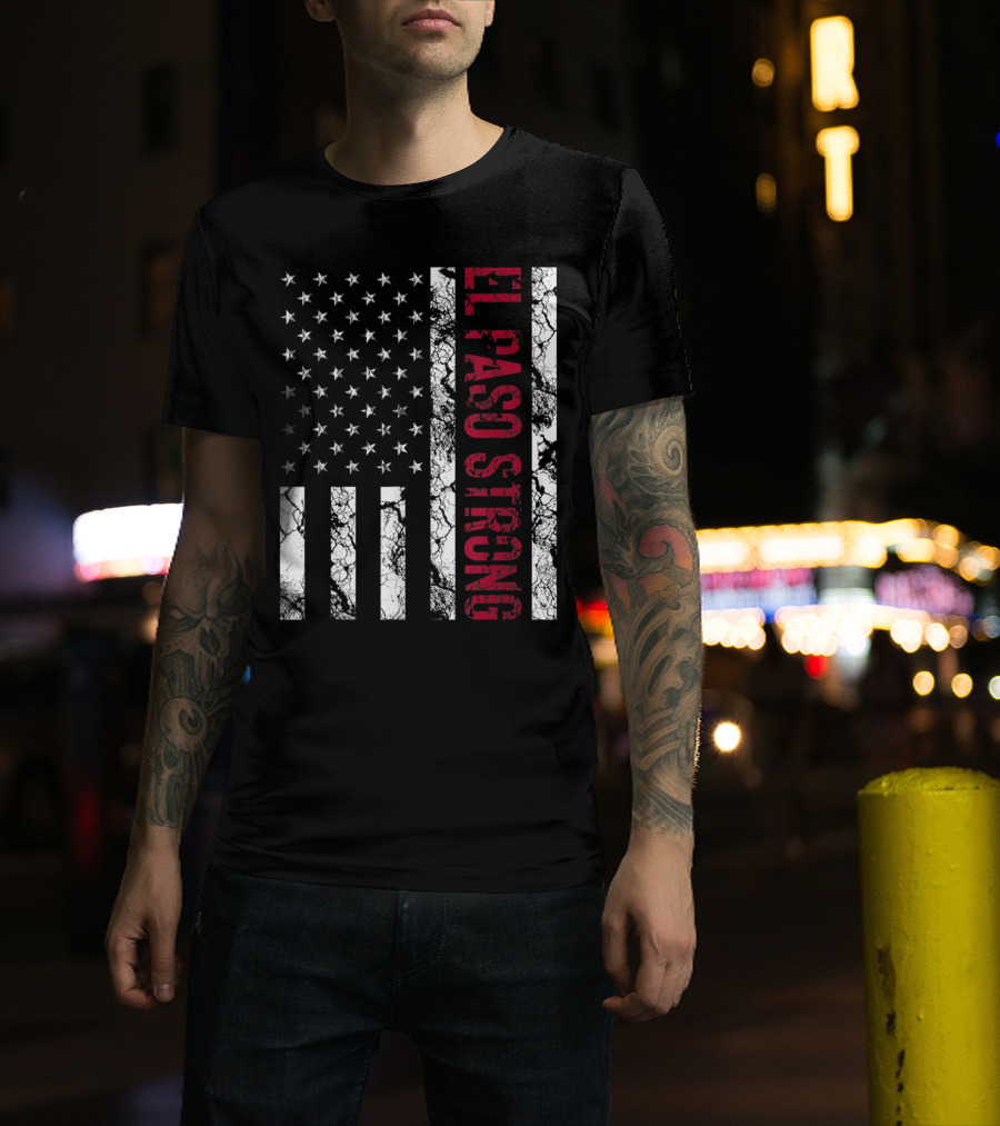 El Paso Strong Distressed American Flag T-Shirt