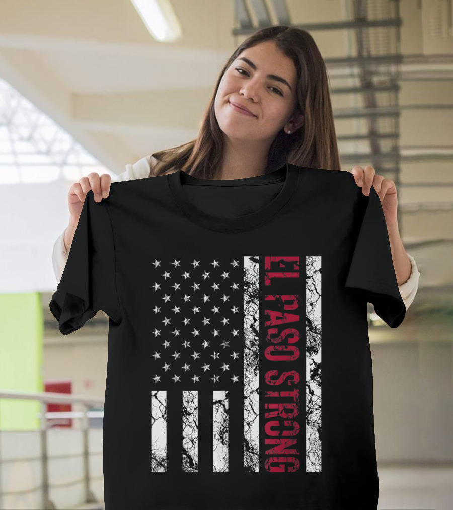 El Paso Strong Distressed American Flag T-Shirt