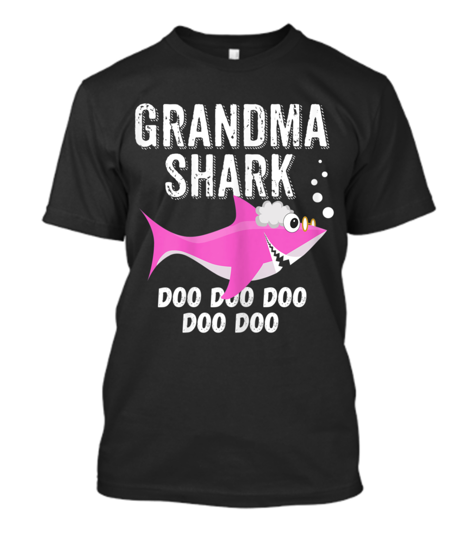 Grandma Shark Doo Doo Doo Family Pink Shark Bubbles T-Shirt