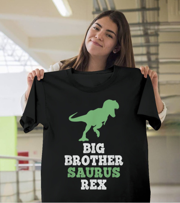 Big Brother Saurus Rex Dinosaur Silhouette Fun T-Shirt