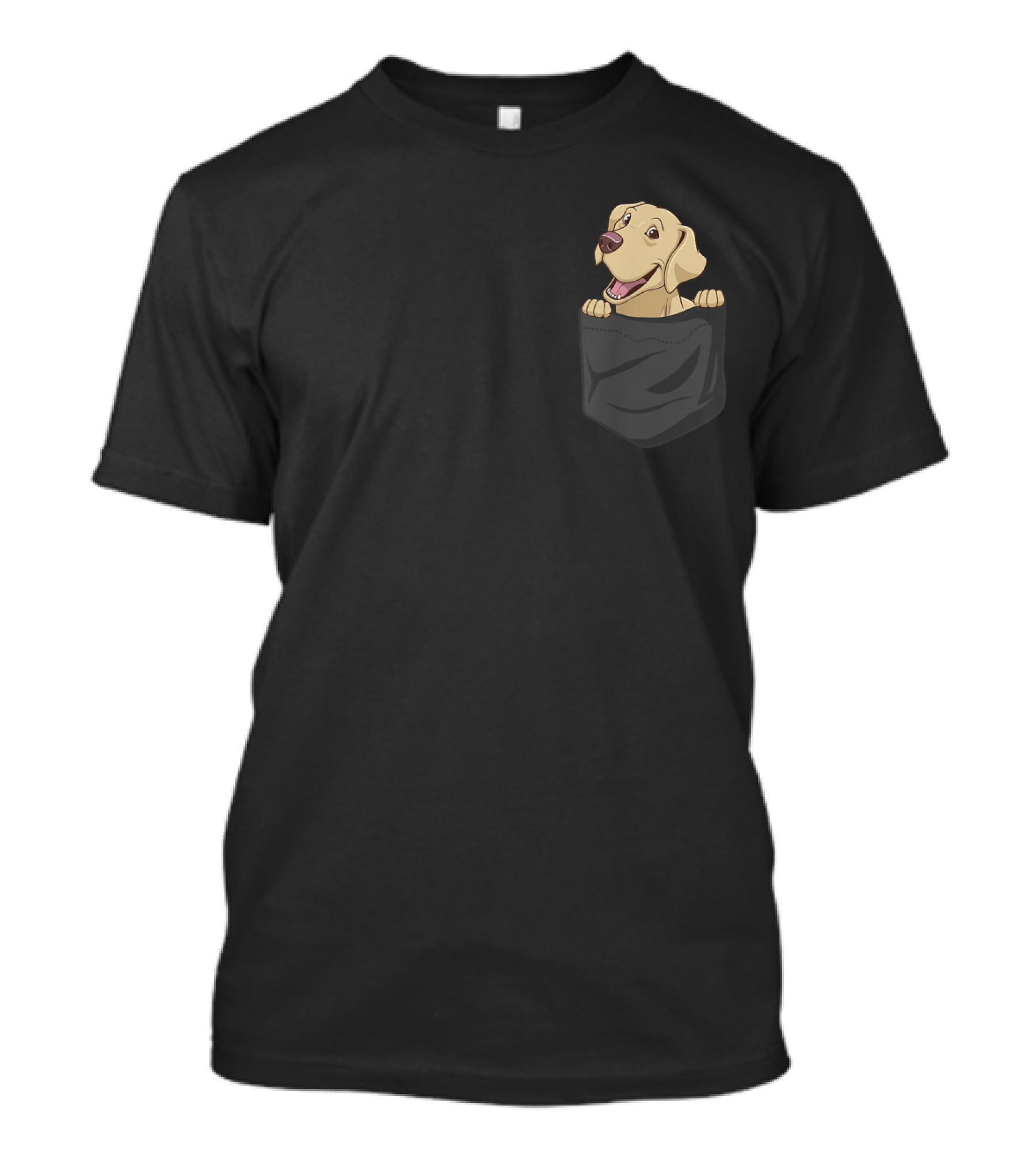 Cute Labrador Retriever Puppy In Pocket T-Shirt