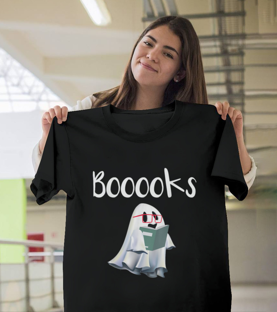 Booooooks Boo Ghost Reading Glasses T-Shirt