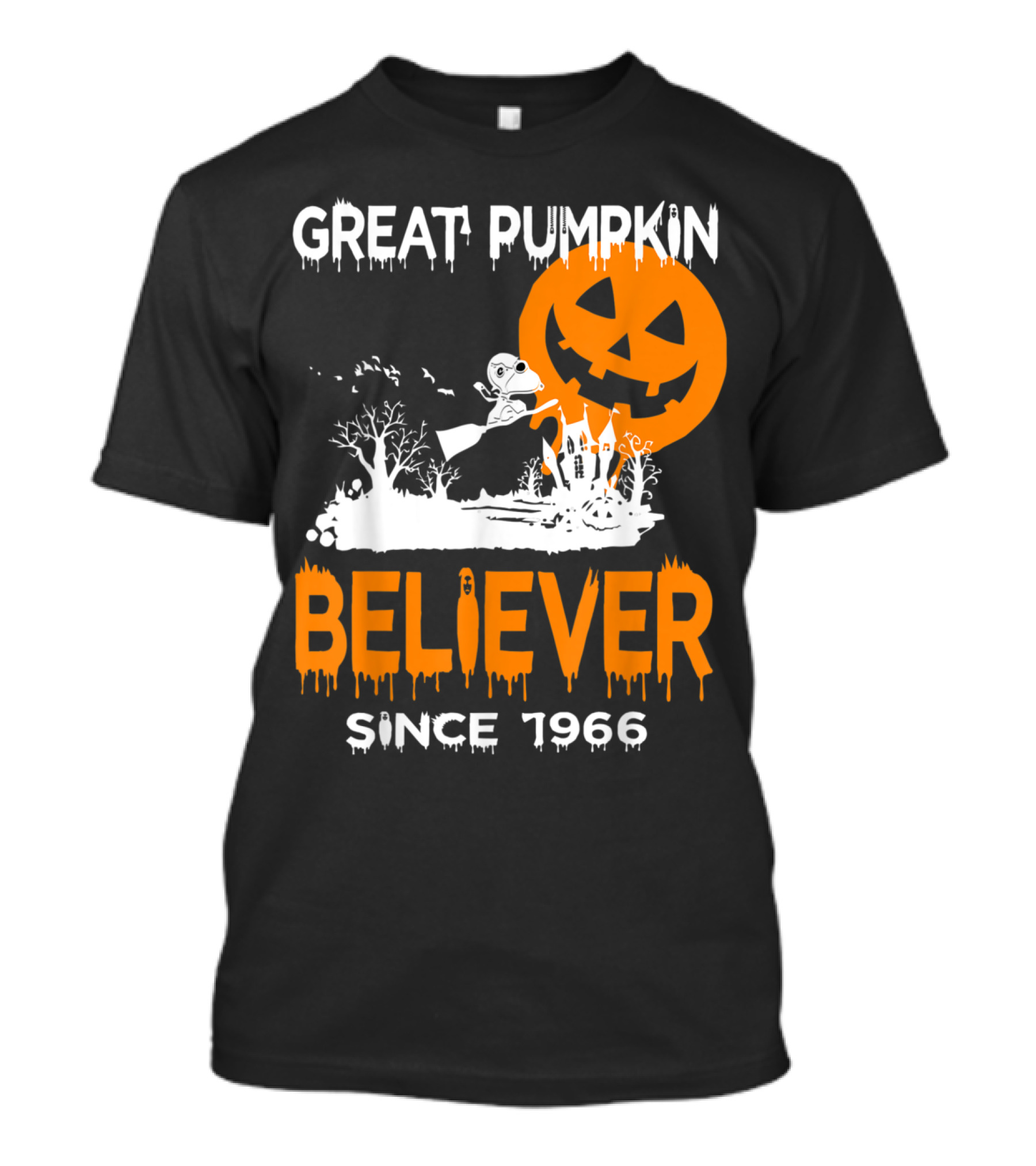 Great Pumpkin Believer Since 1966 Halloween Fun T-Shirt