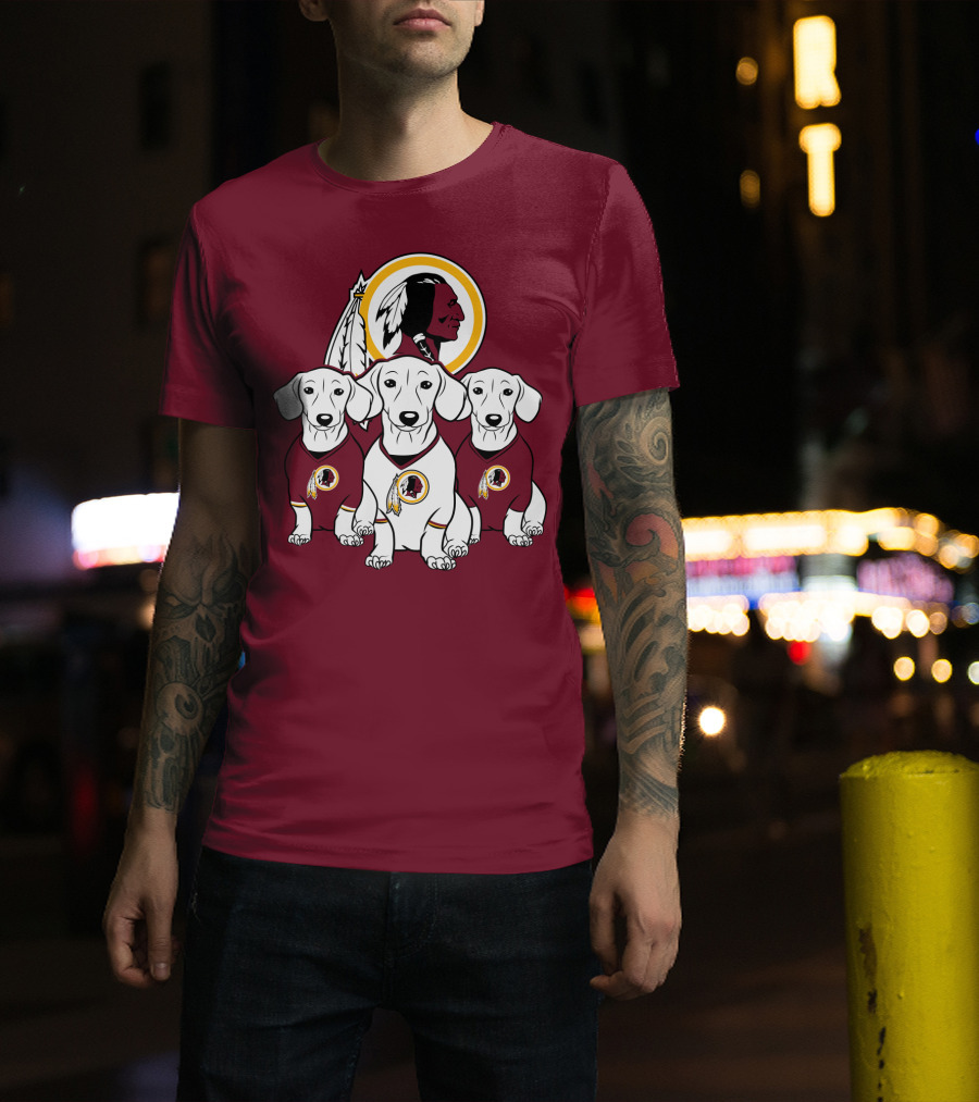 Dachshund Redskins Fan Trio T-Shirt