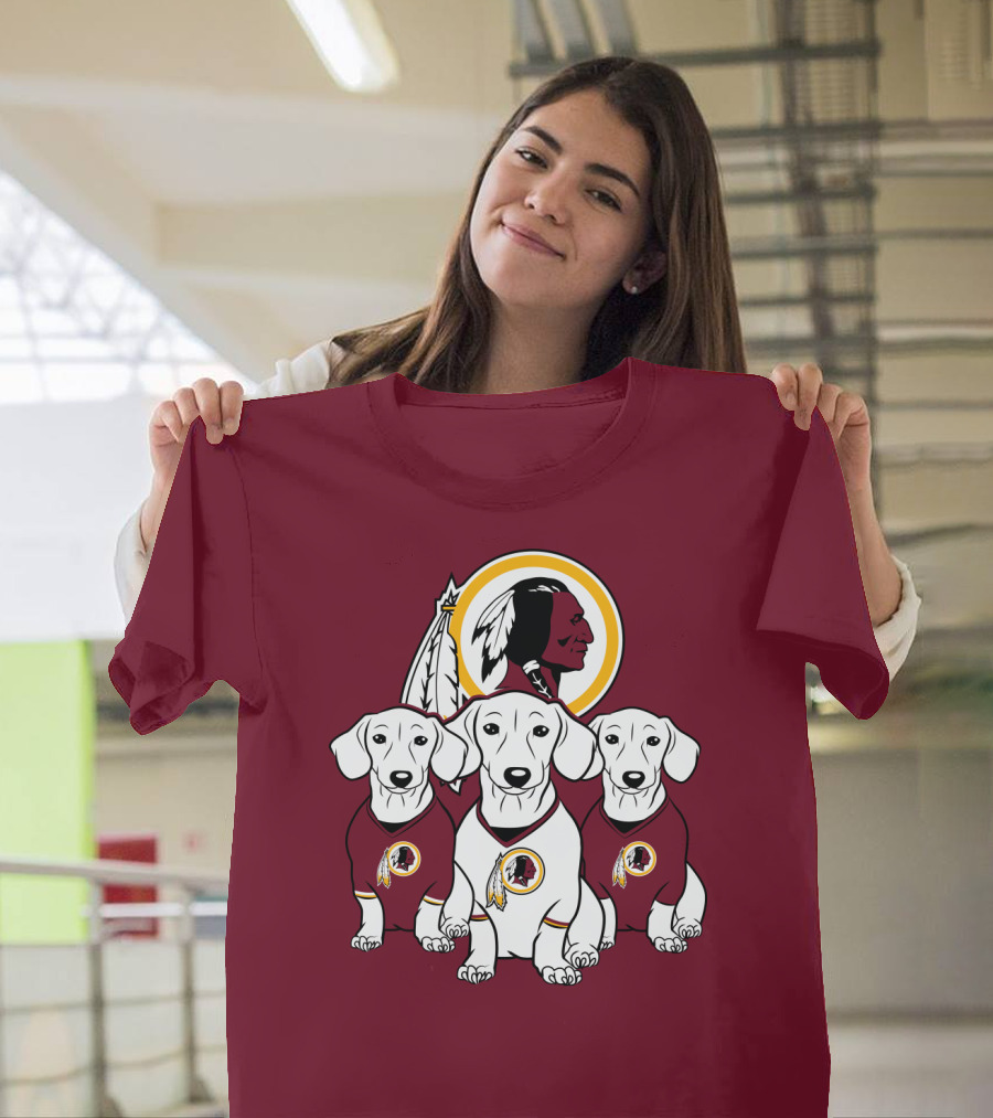 Dachshund Redskins Fan Trio T-Shirt