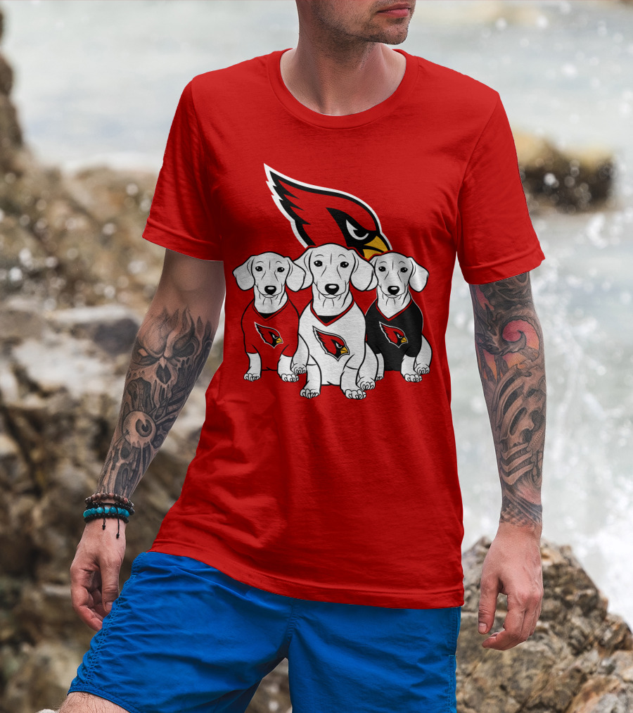 Arizona Cardinals Dachshund Trio T-Shirt