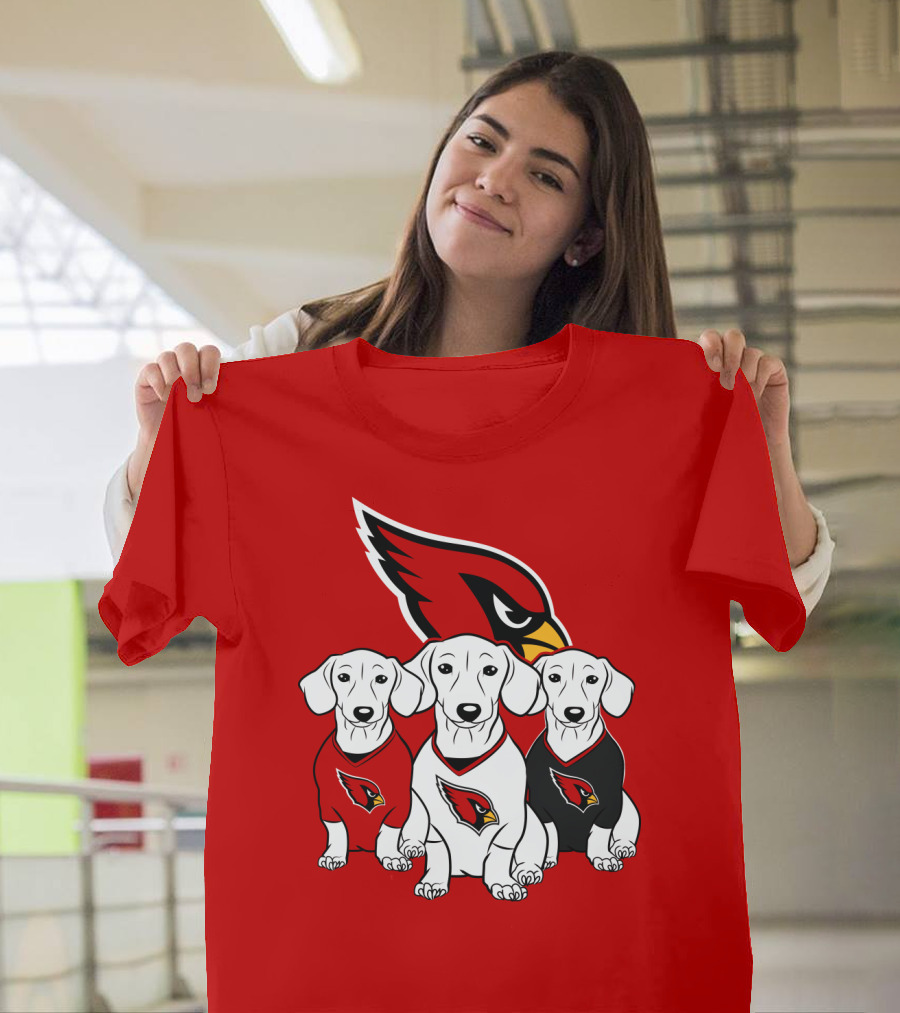 Arizona Cardinals Dachshund Trio T-Shirt