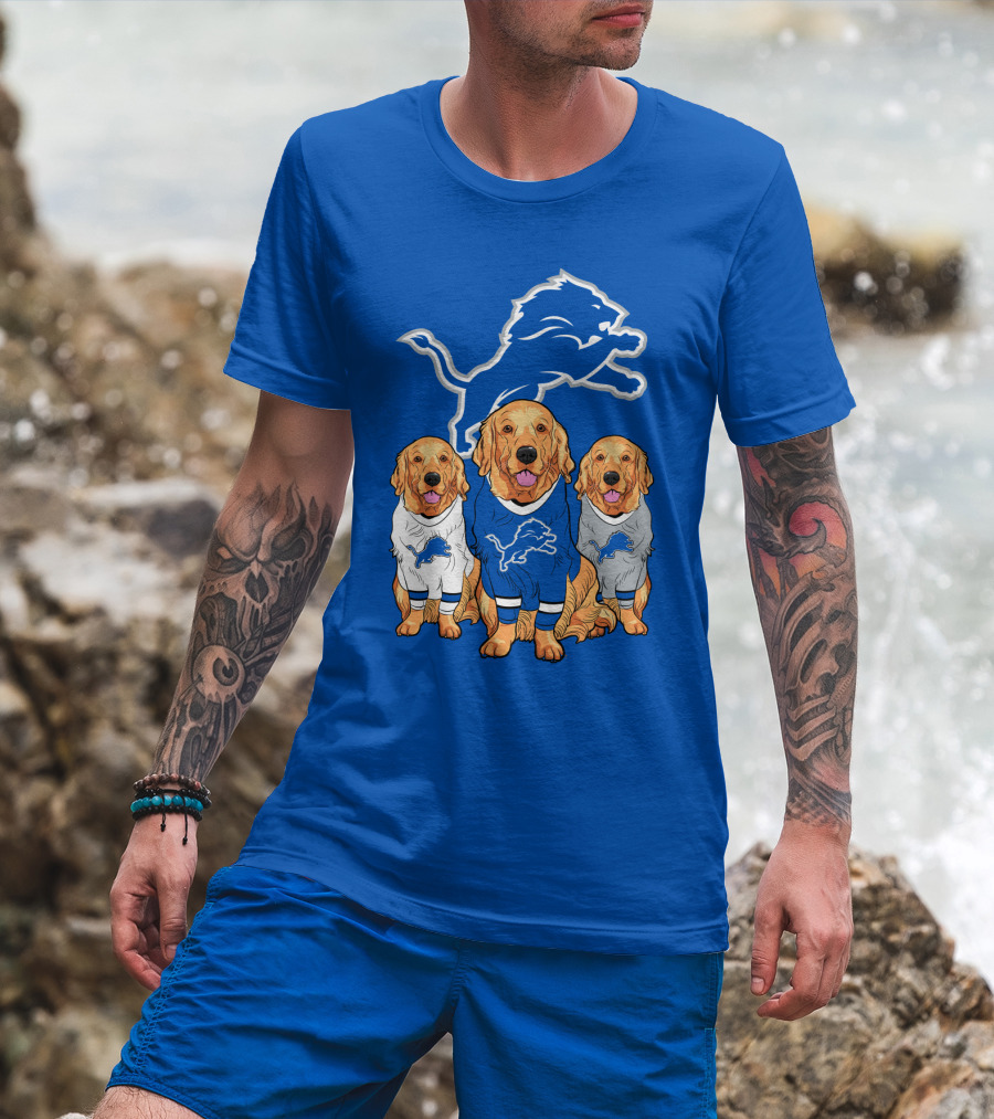 Detroit Lions Golden Retrievers T-Shirt