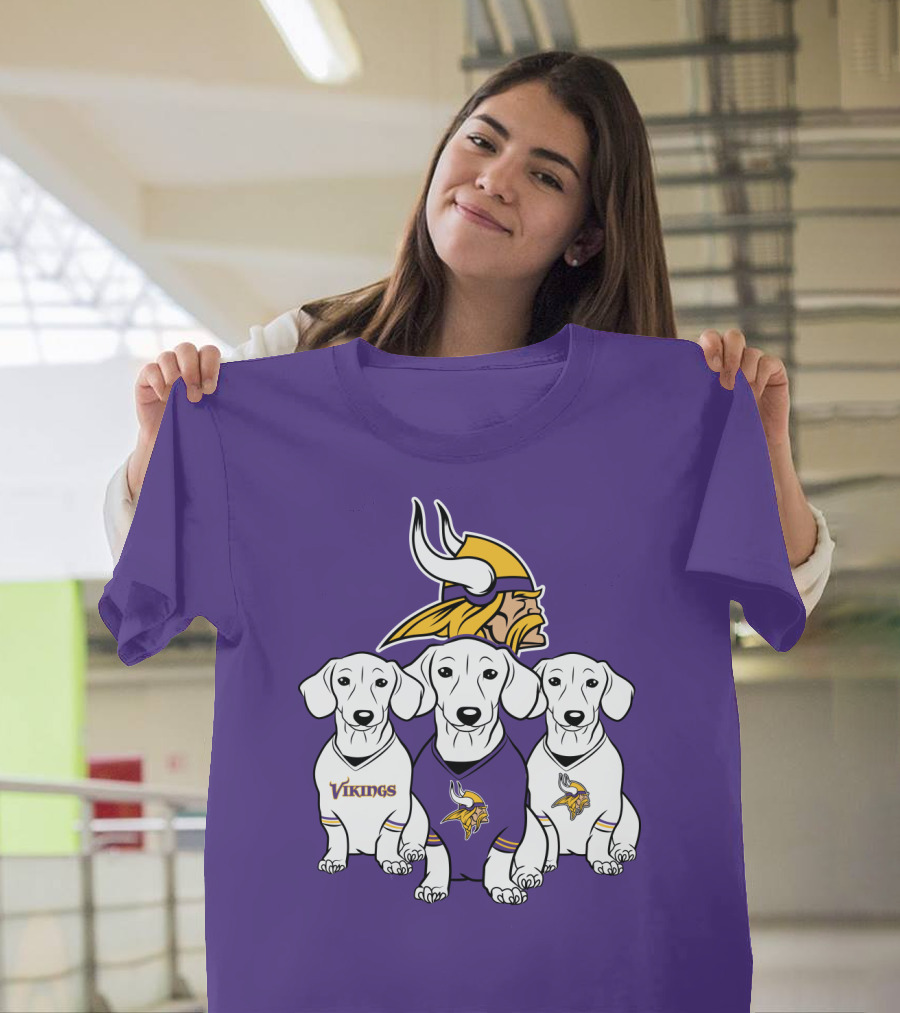 Minnesota Vikings Dachshund  Puppies T-Shirt