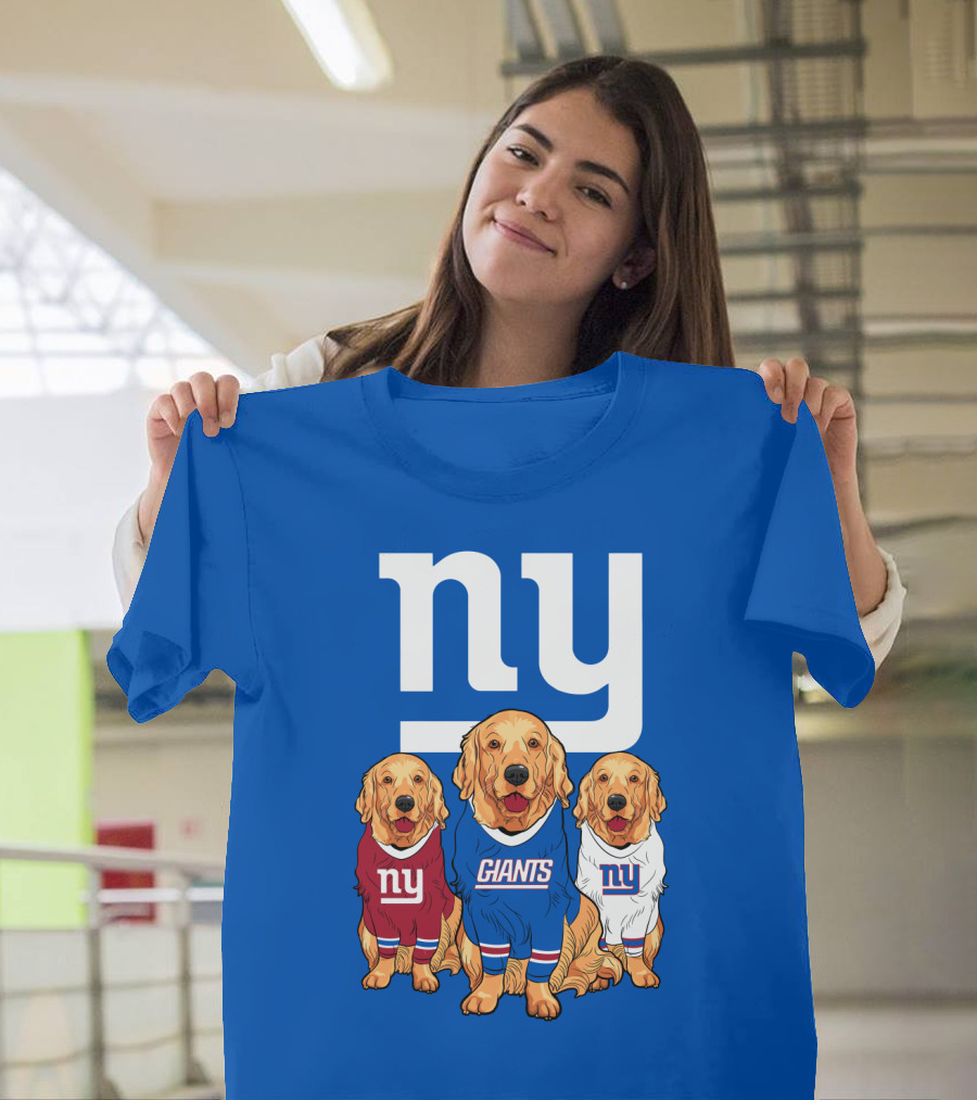 New York Giants Ny Giants Golden Retrievers T-Shirt