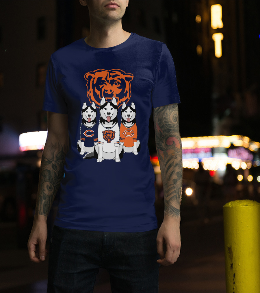 Chicago Bears Triple Husky Fan Gear T-Shirt