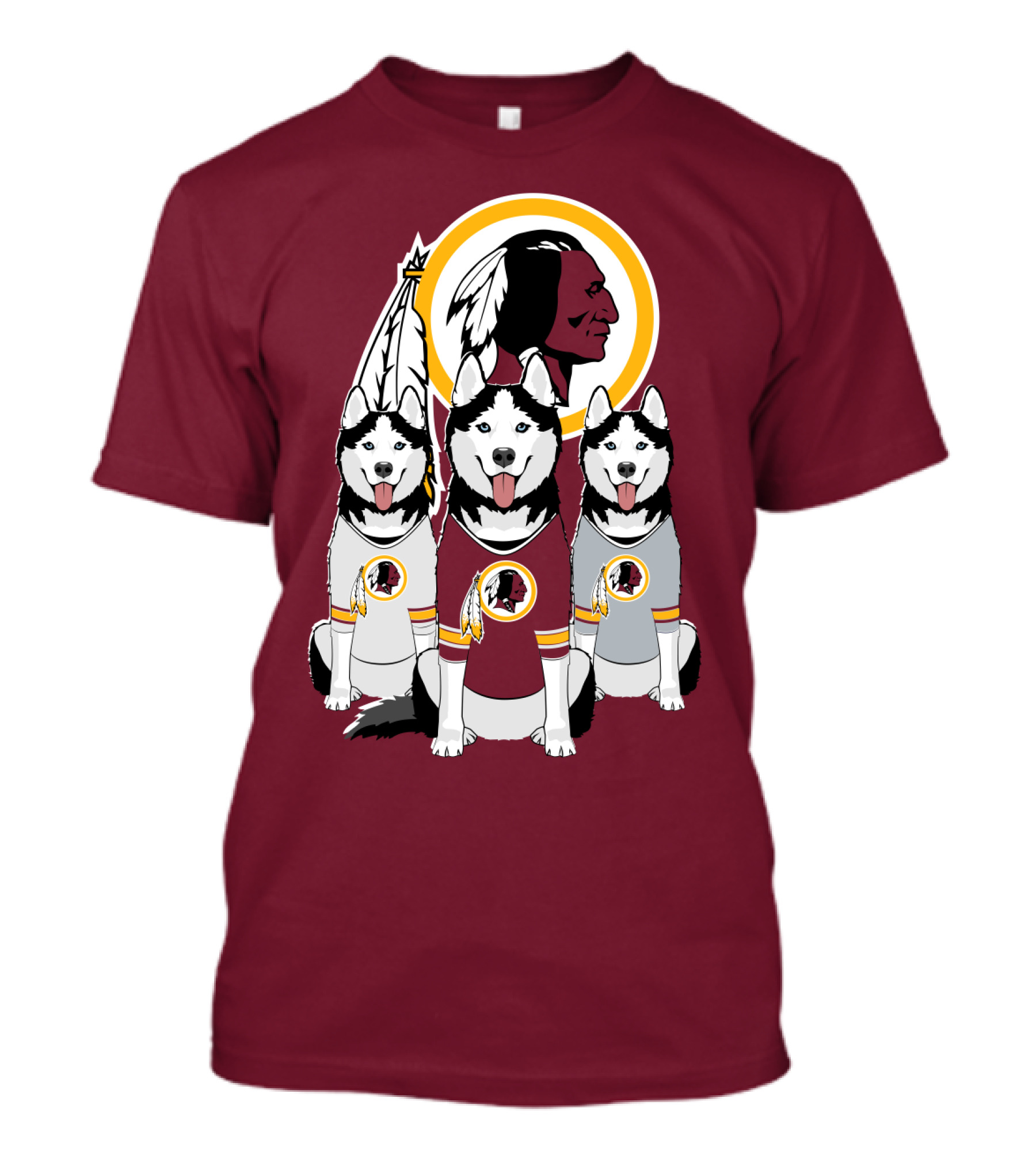 Redskins Husky Dogs T-Shirt