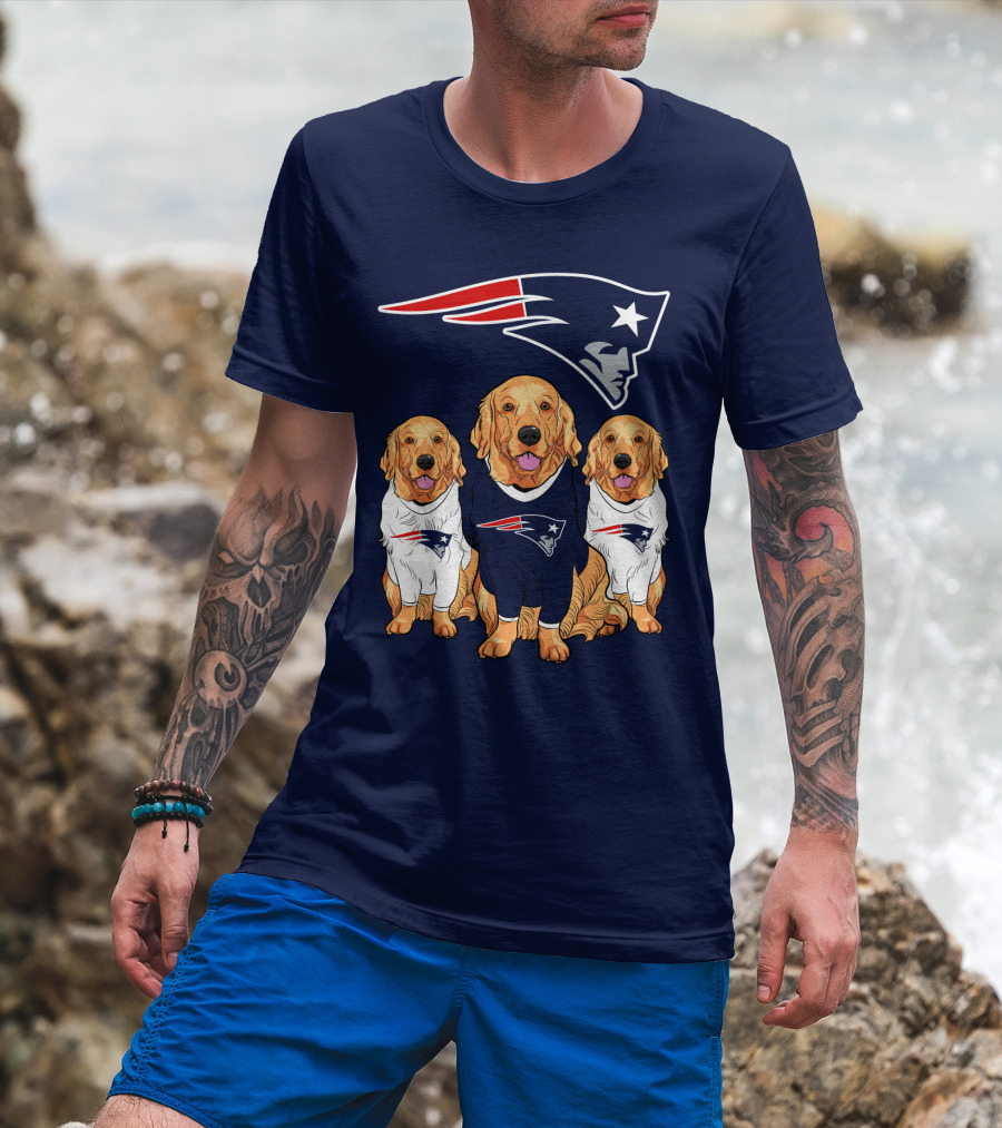 Patriots Logo Golden Retrievers T-Shirt