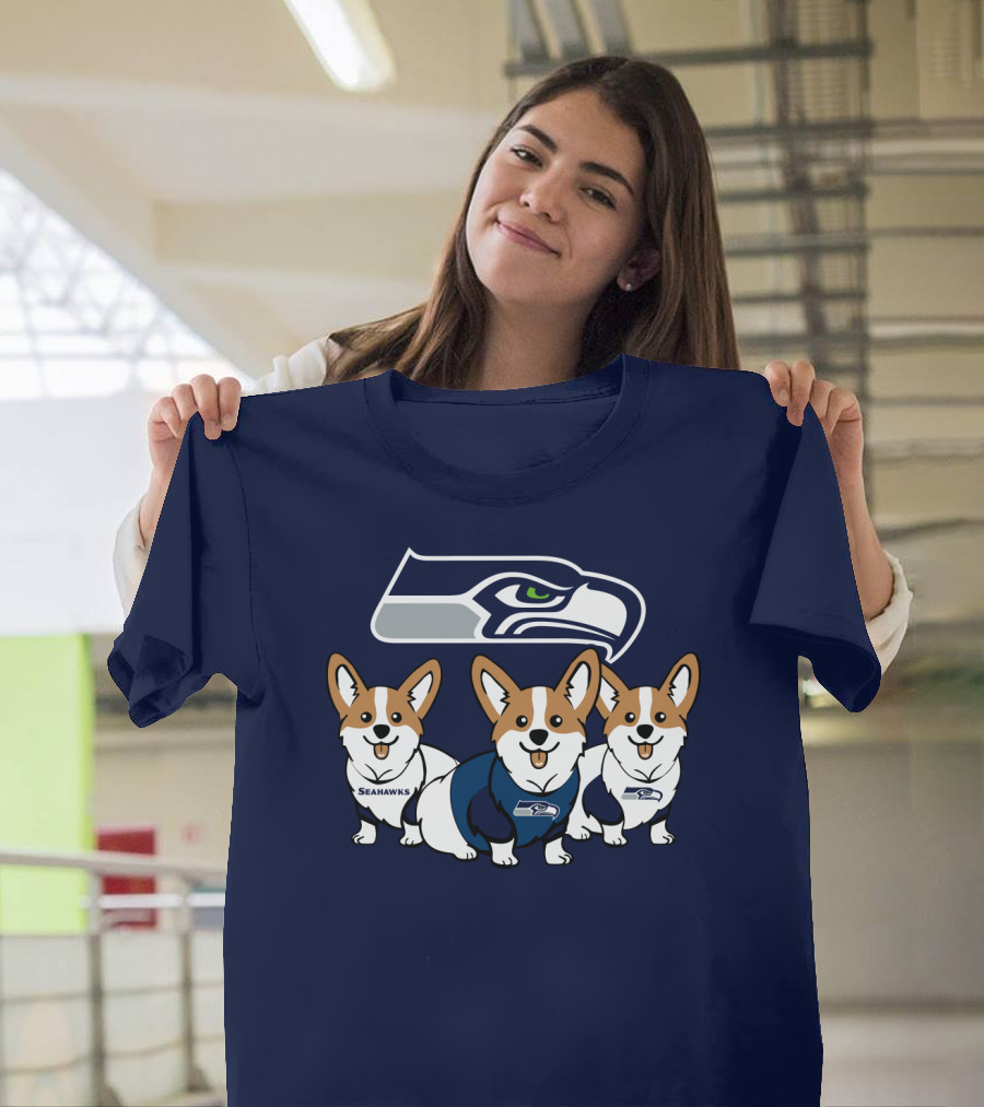 Seattle Seahawks Corgis T-Shirt
