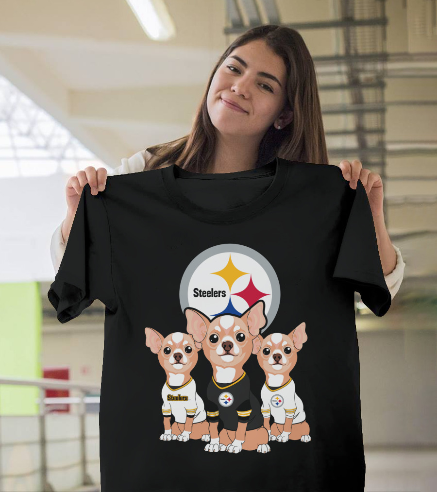 Steelers Chihuahua Trio T-Shirt