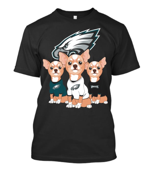 Philadelphia Eagles Chihuahua Trio T-Shirt