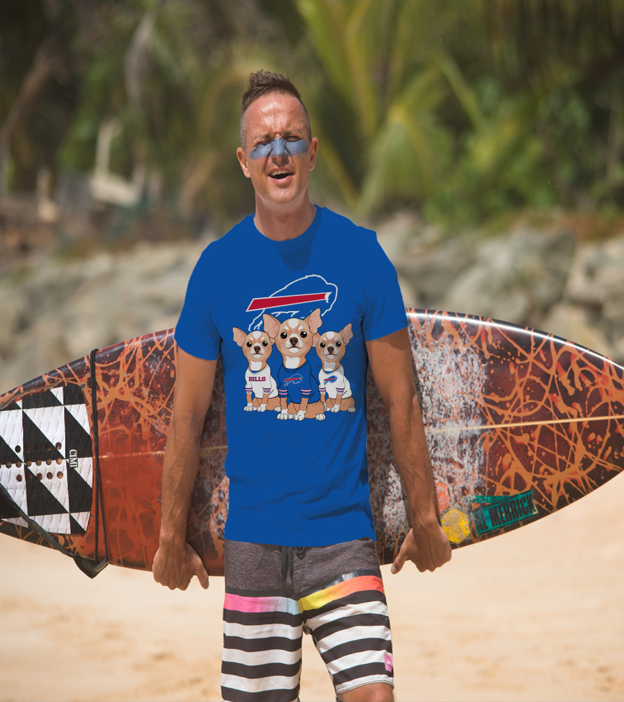 Buffalo Bills Chihuahua Trio T-Shirt
