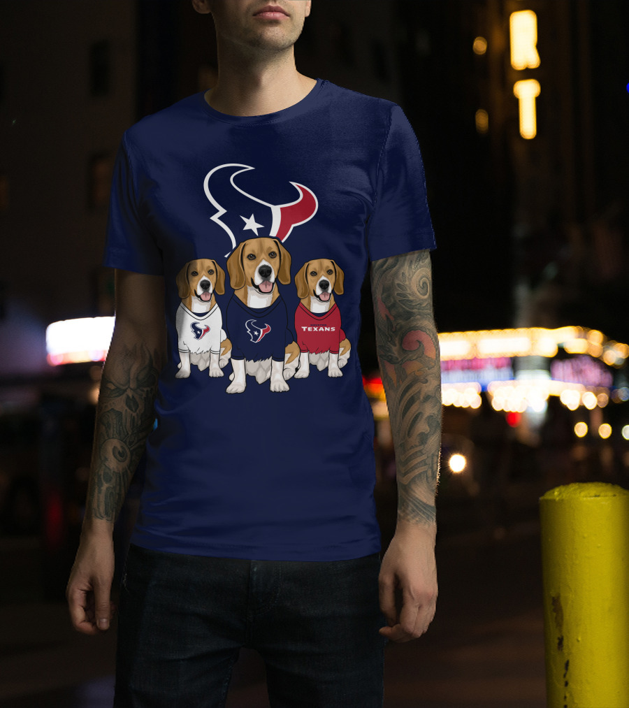 Houston Texans Beagle Trio T-Shirt