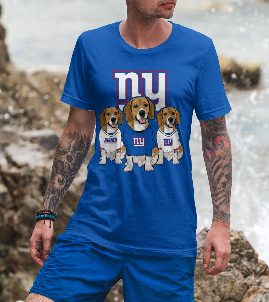 New York Giants Beagle Trio T-Shirt