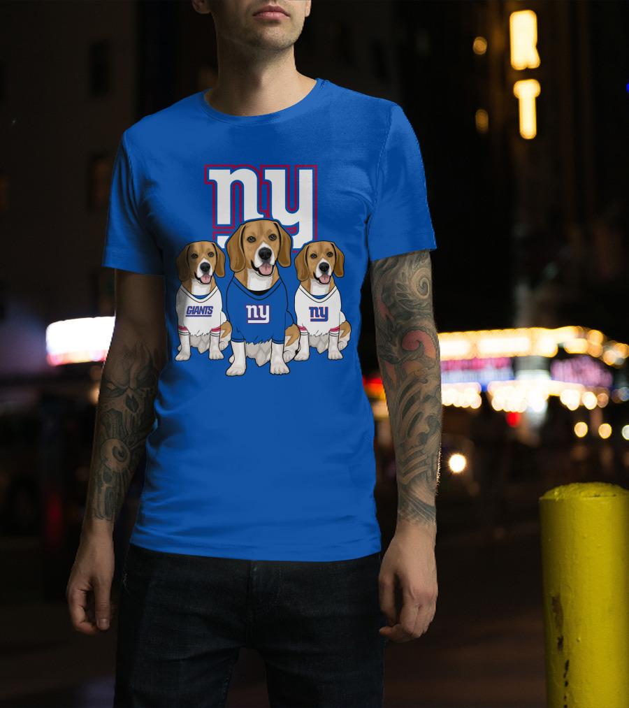New York Giants Beagle Trio T-Shirt