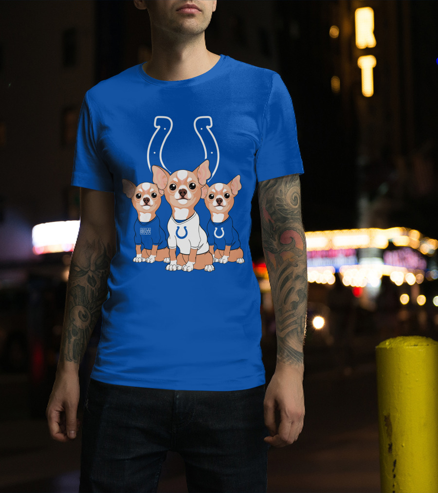Indianapolis Colts Chihuahua Trio T-Shirt