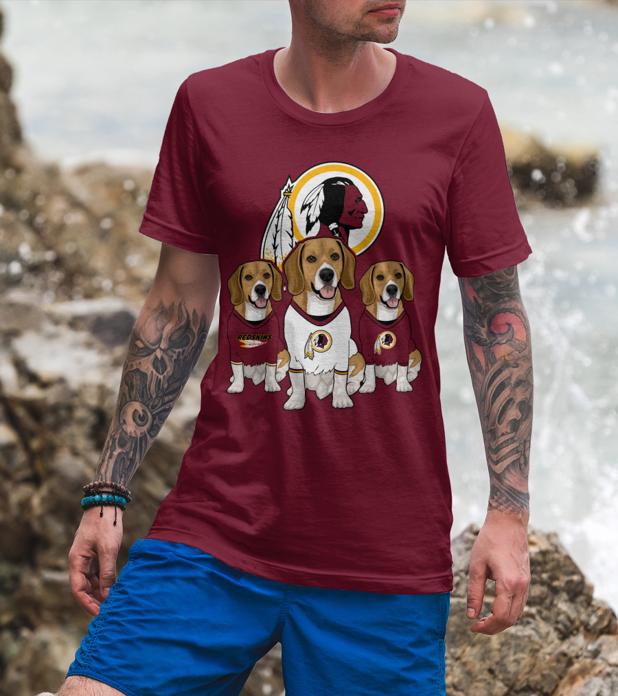 Washington Football Team Beagle Trio T-Shirt