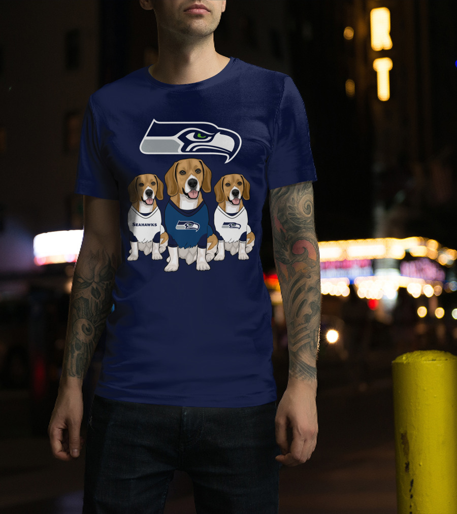 Seahawks Beagle Trio T-Shirt