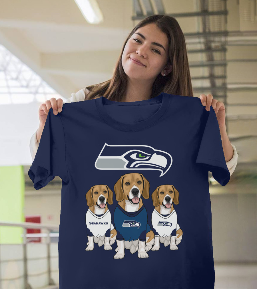 Seahawks Beagle Trio T-Shirt