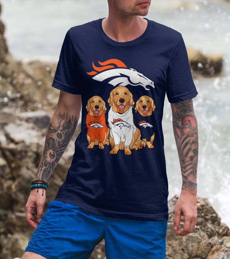 Denver Broncos Golden Retrievers T-Shirt