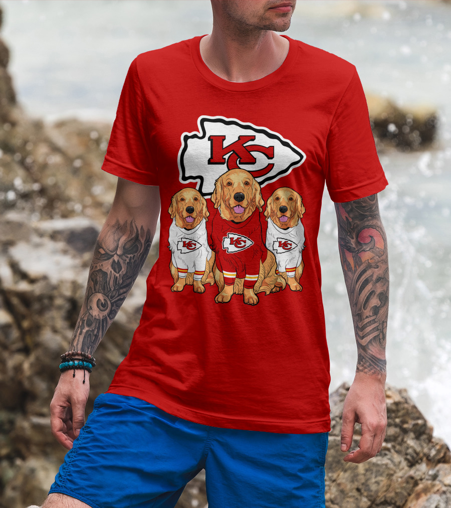 Kansas City Chiefs Golden Retrievers T-Shirt
