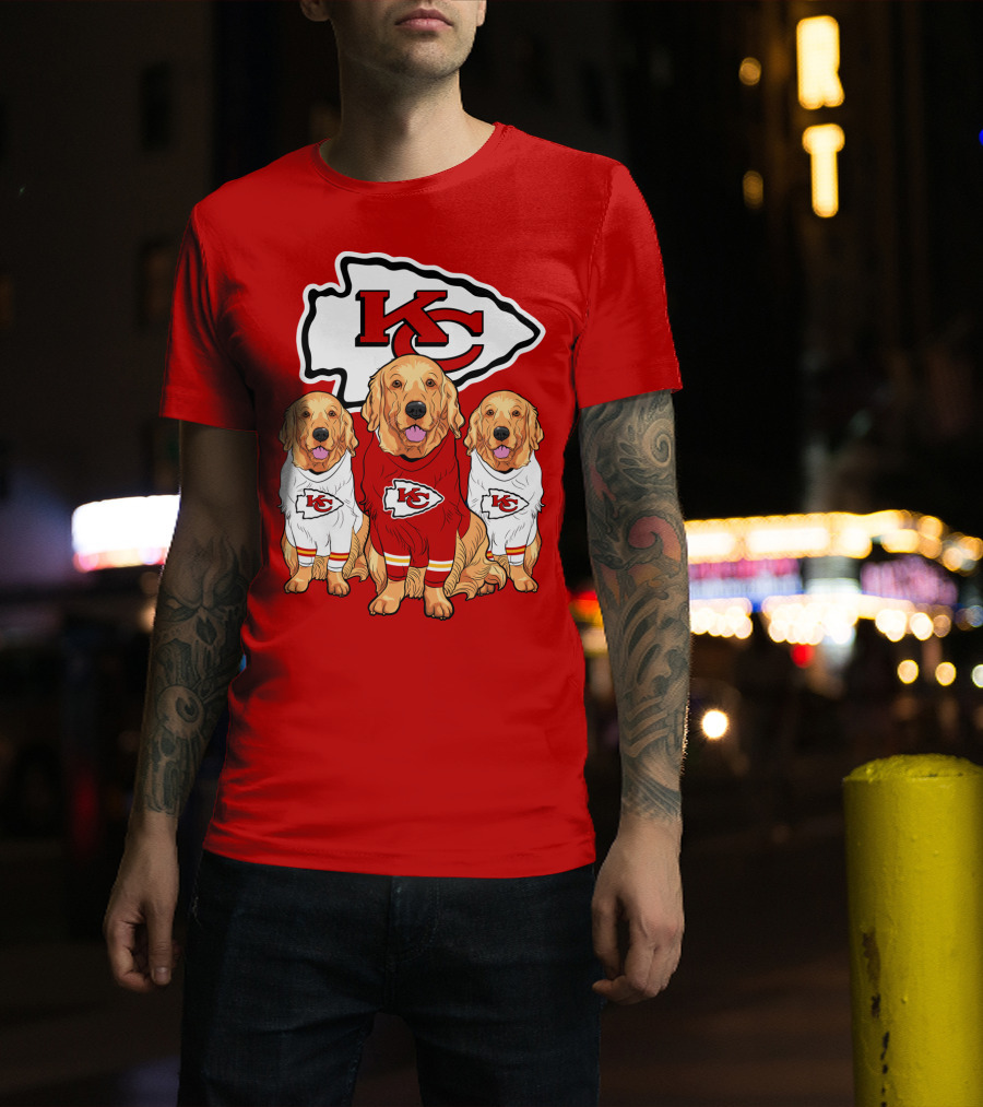 Kansas City Chiefs Golden Retrievers T-Shirt