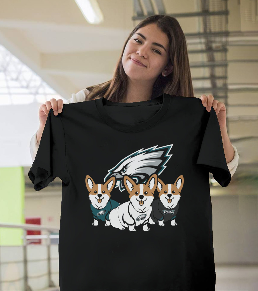 Philadelphia Eagles Corgi Trio T-Shirt