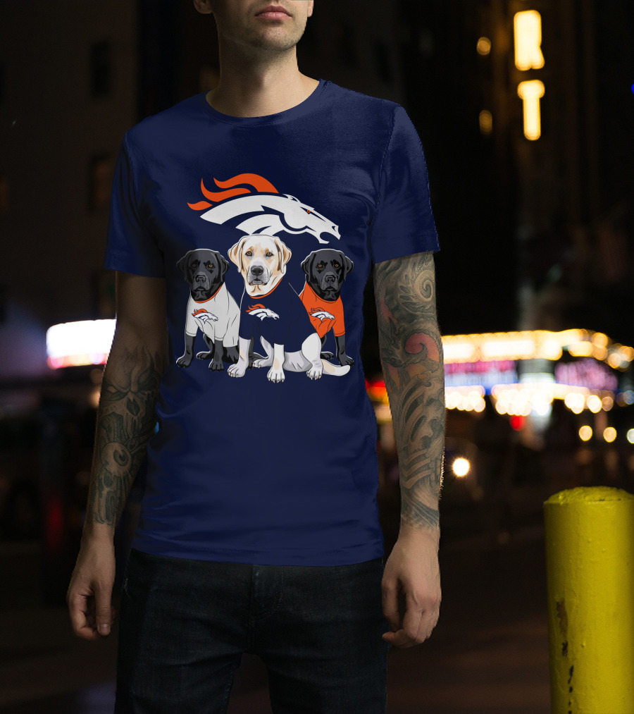 Denver Broncos Labrador Retriever T-Shirt