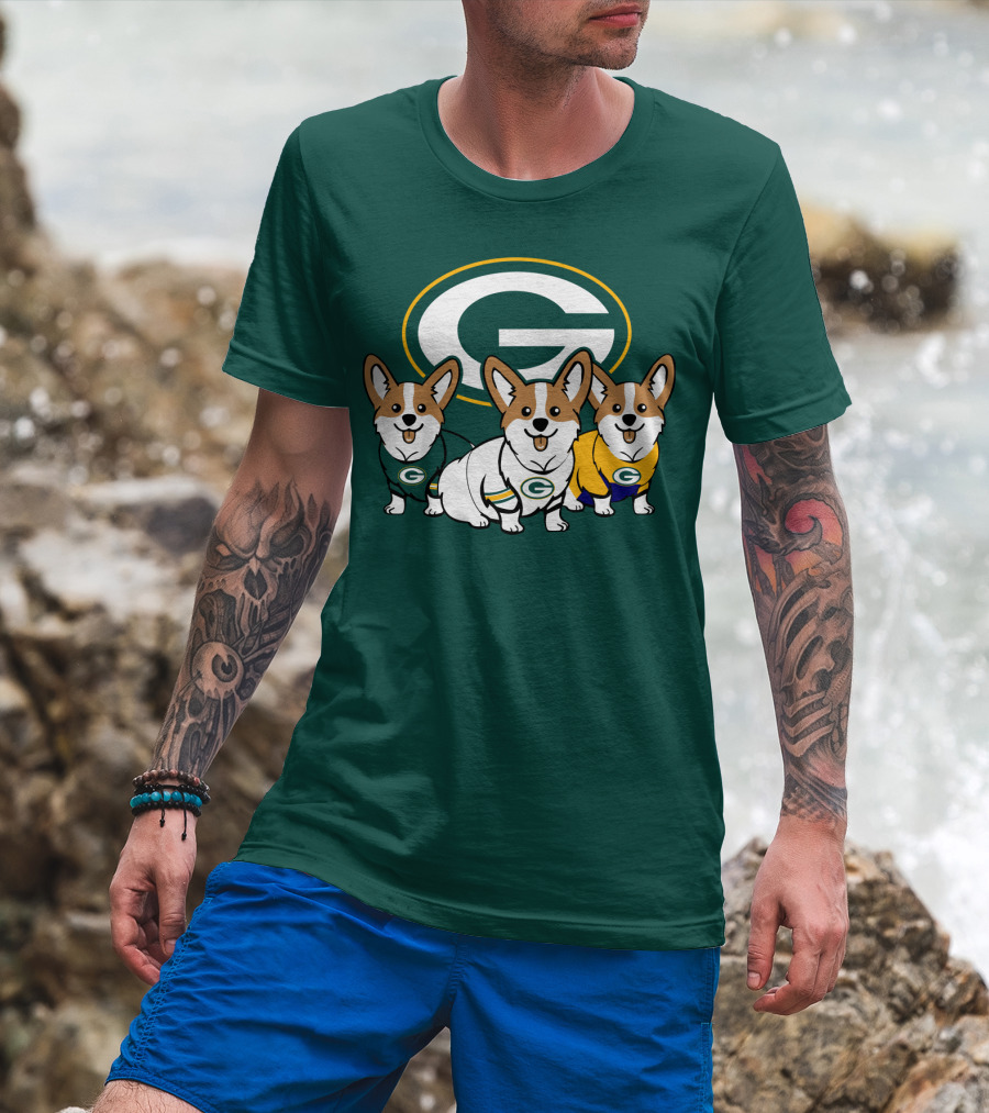 Green Bay Packers Corgi T-Shirt