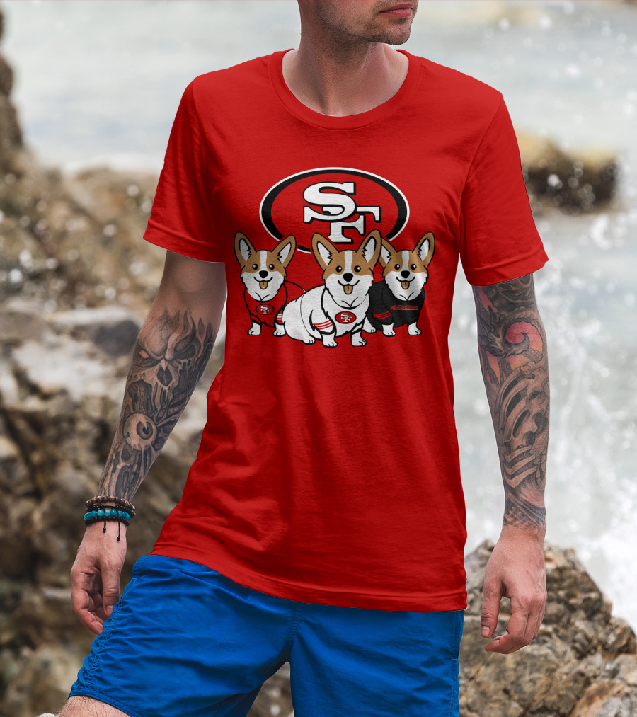 San Francisco 49ers Corgi  T-Shirt