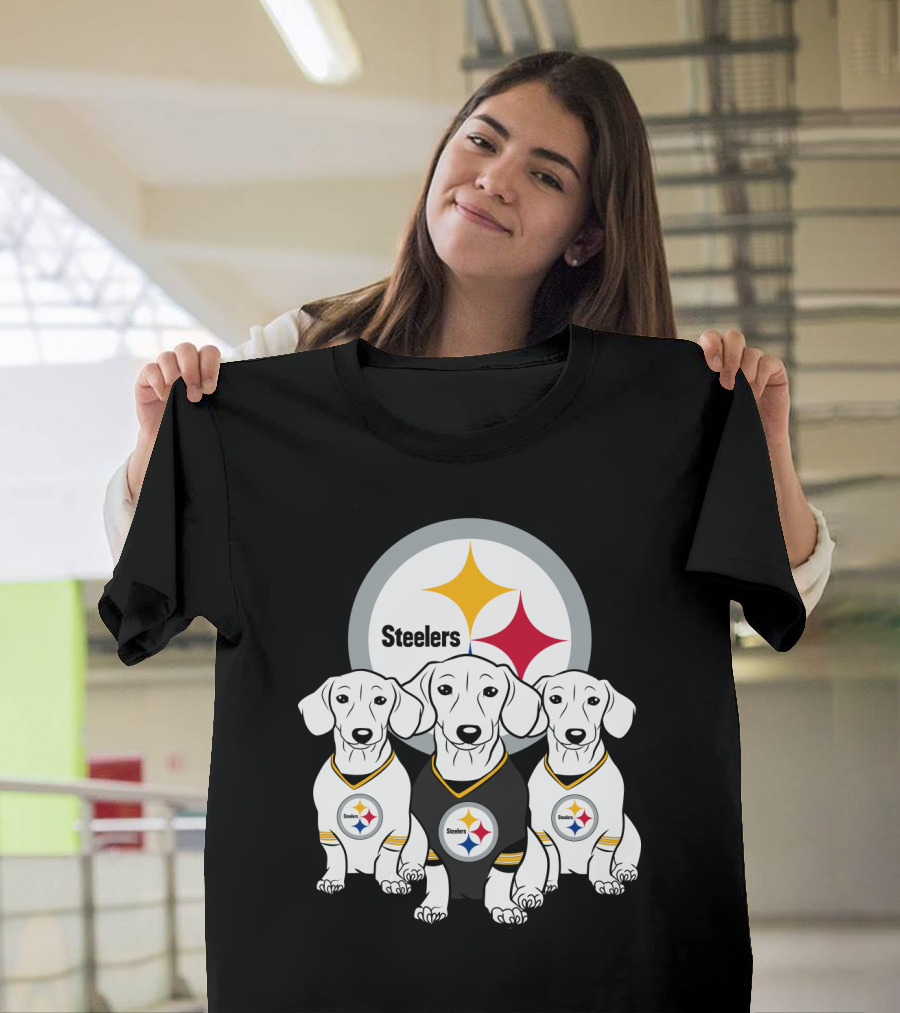 Steelers Dachshund Trio T-Shirt