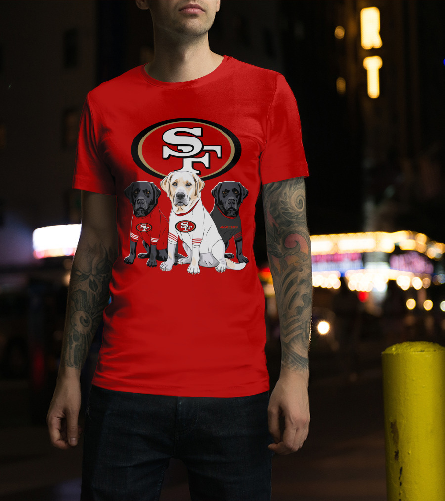 San Francisco 49ers Labrador Retriever Trio T-Shirt