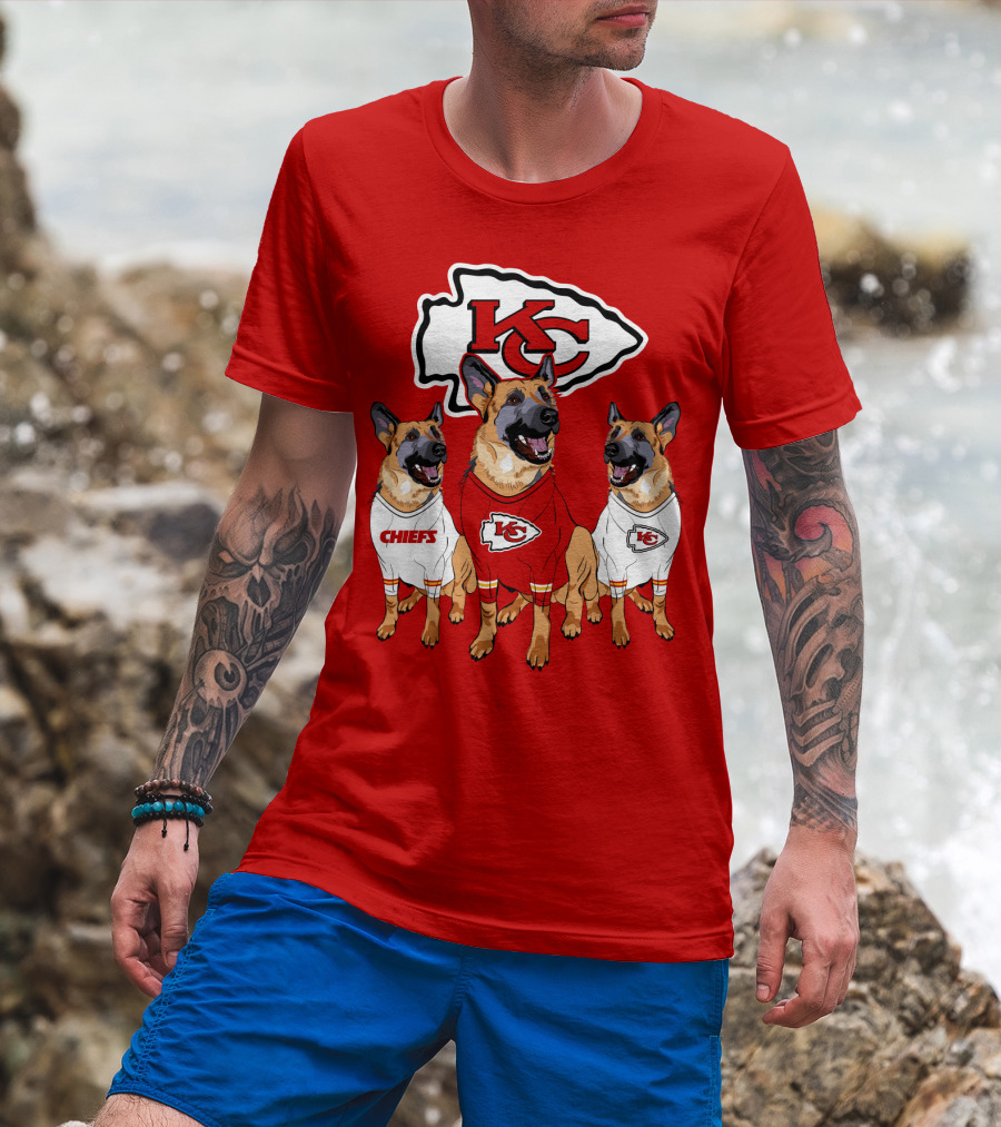 Kansas City Chiefs  German Shepherd T-Shirt