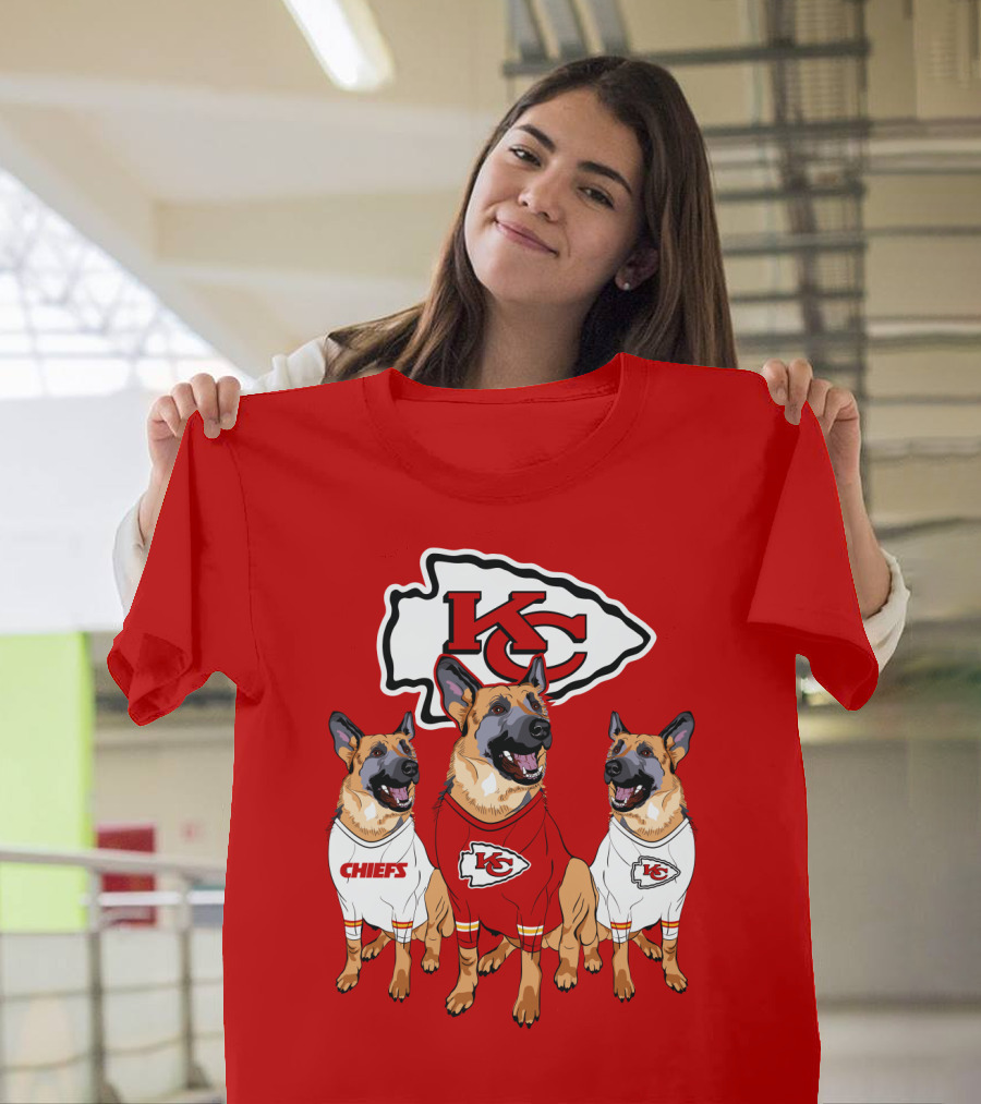 Kansas City Chiefs  German Shepherd T-Shirt