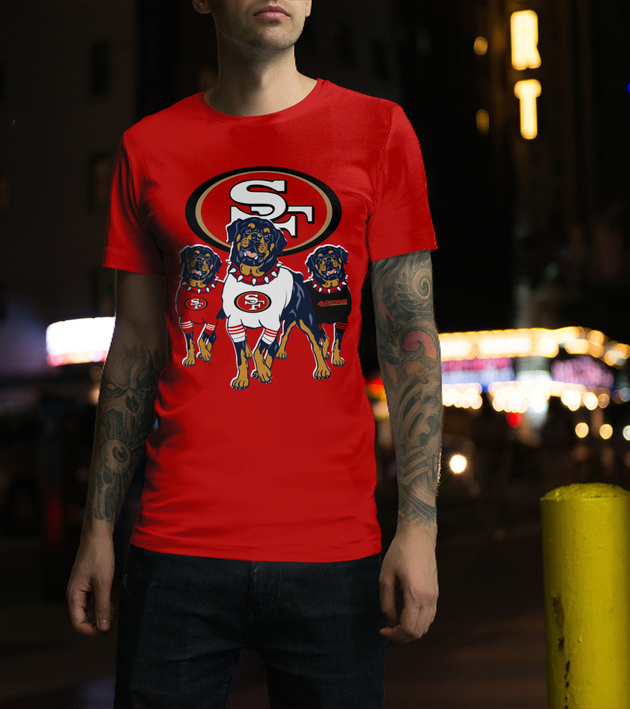 San Francisco 49ers Rottweiler Trio T-Shirt