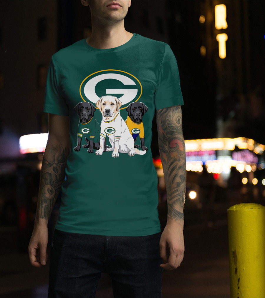 Green Bay Packers Labrador Retriever Trio T-Shirt