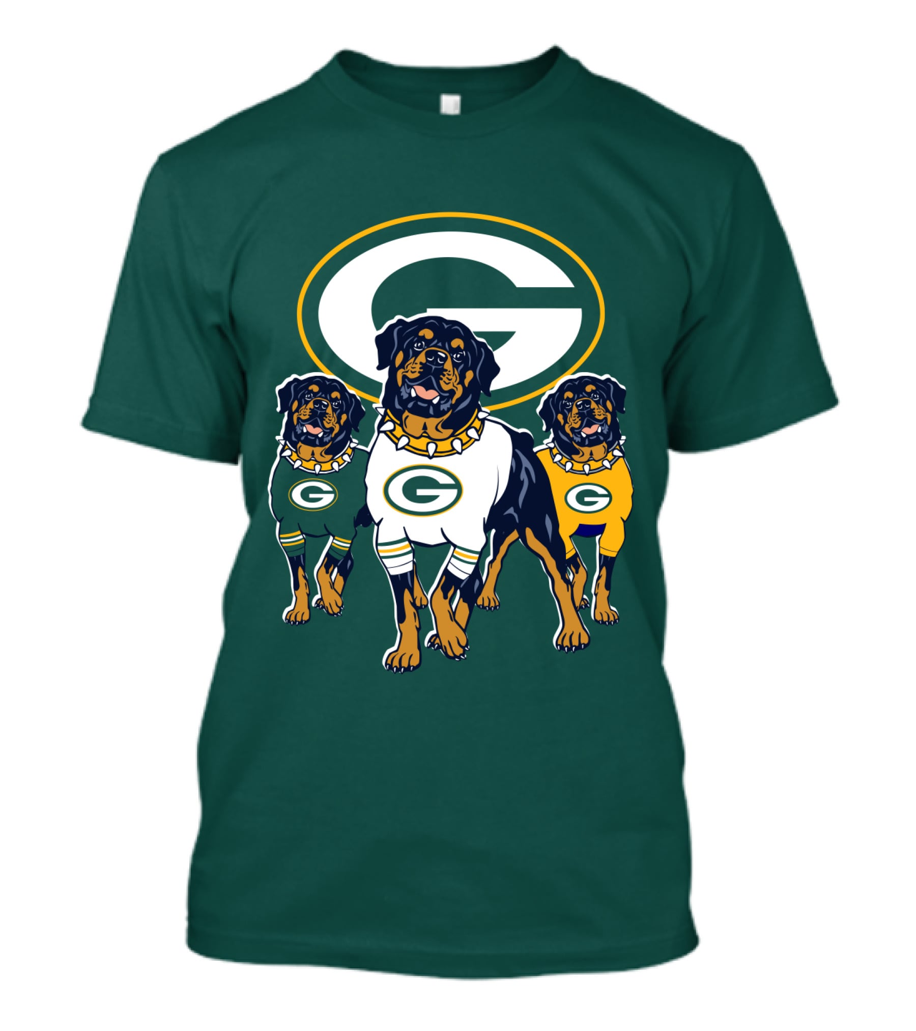 Green Bay Packers Rottweiler T-Shirt