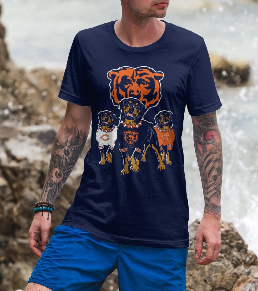 Chicago Bears Rottweiler Dog T-Shirt