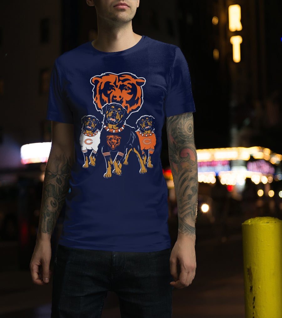 Chicago Bears Rottweiler Dog T-Shirt