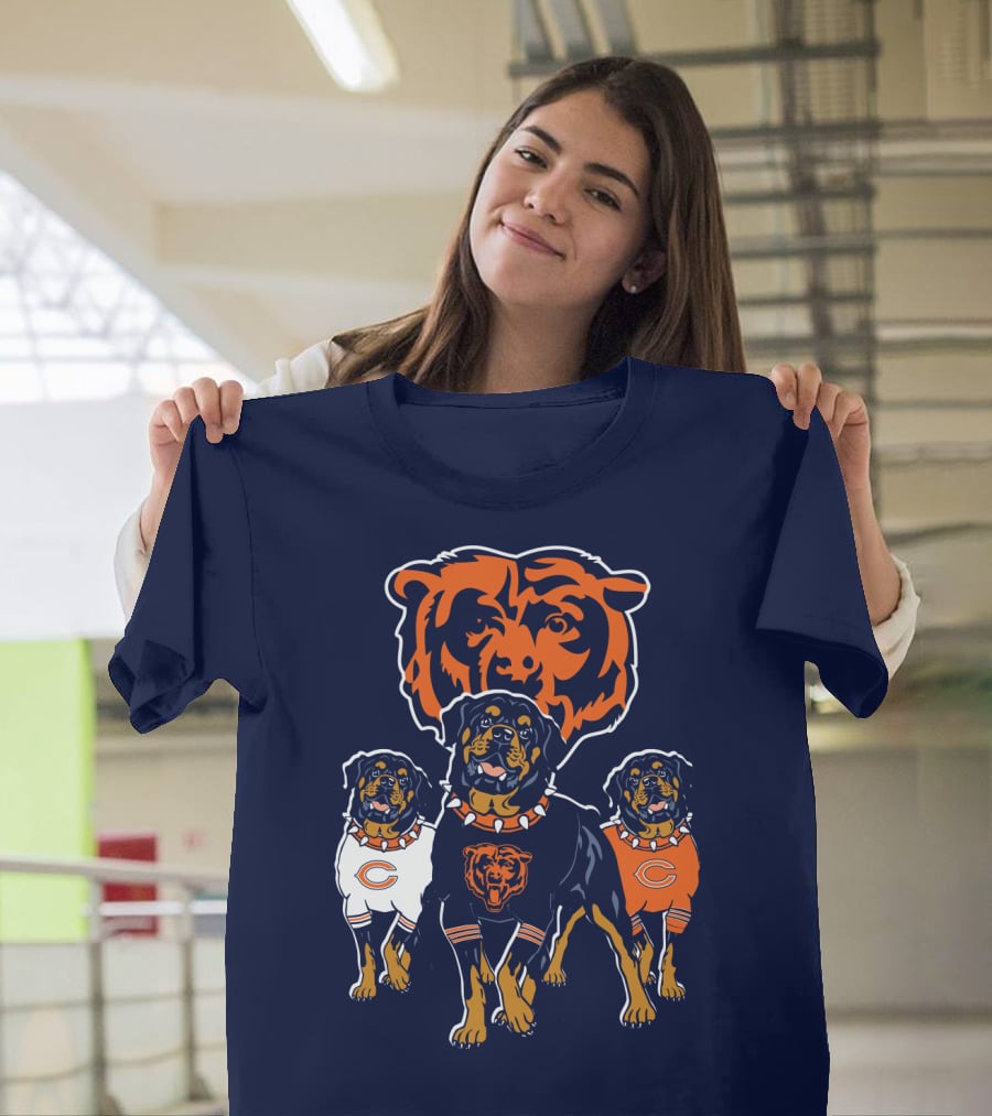 Chicago Bears Rottweiler Dog T-Shirt