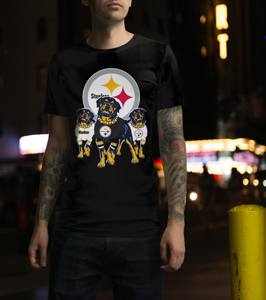 Steelers Rottweiler Trio T-Shirt