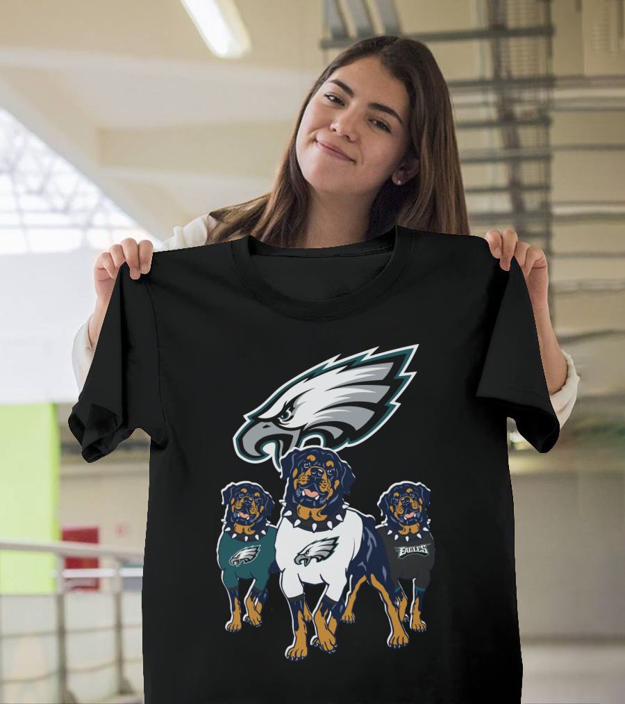 Philadelphia Eagles Rottweiler Trio T-Shirt