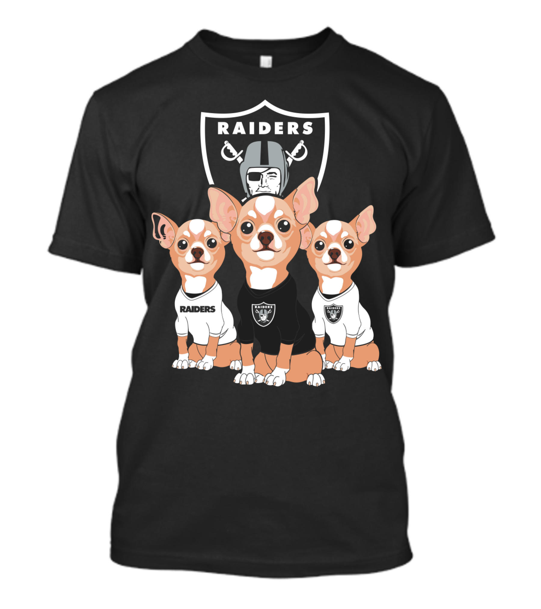 Raiders Chihuahua Trio T-Shirt