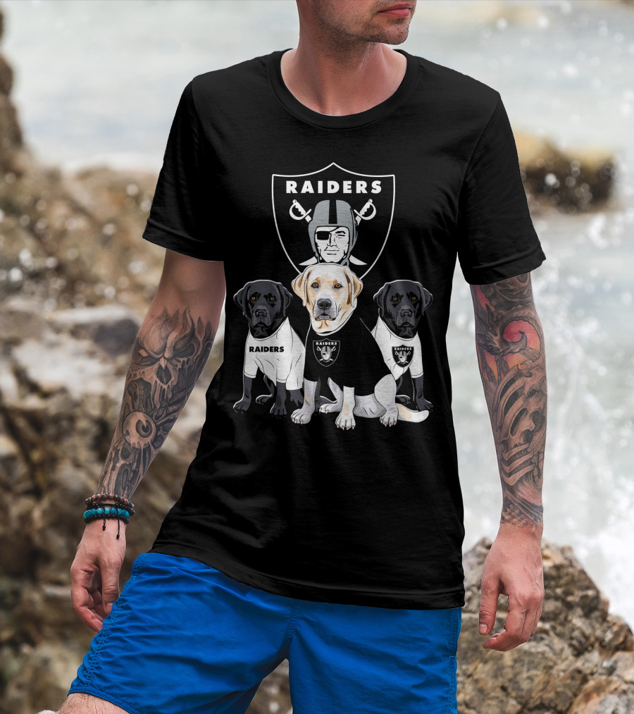 Las Vegas Raiders Labrador Retriever T-Shirt