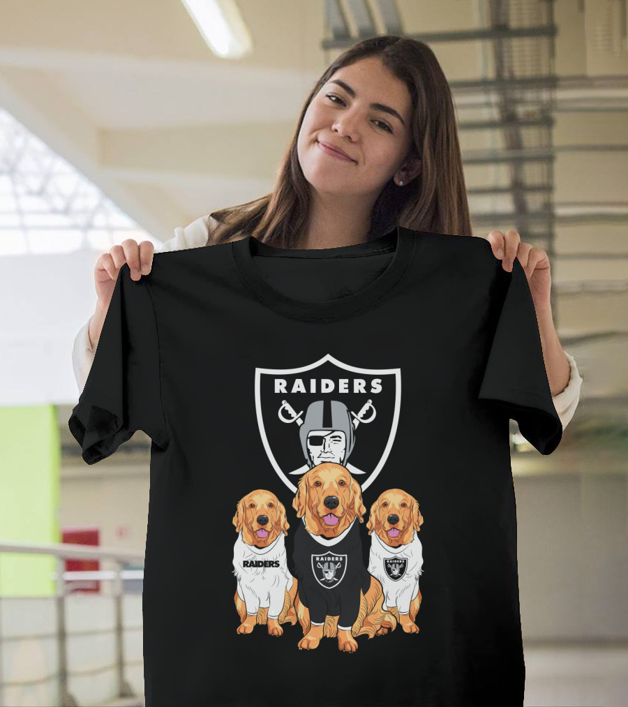 Las Vegas Raiders Golden Retrievers T-Shirt